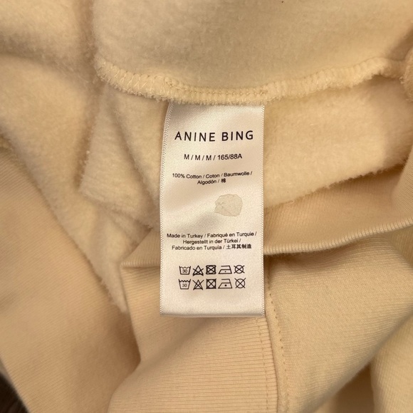 Anine Bing Tyler Sweatshirt Ivory size Medium - Picture 5 of 6